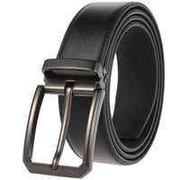 HKM-672979 Men's Leather Needle Buckle Strap Belt, Model LY35-000012-3, Durable and Stylish Design
