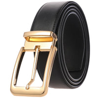HKM-672979 Men's Leather Needle Buckle Strap Belt, Model LY35-000012-3, Durable and Stylish Design