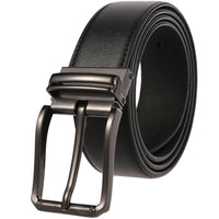 HKM-672979 Men's Leather Needle Buckle Strap Belt, Model LY35-000012-3, Durable and Stylish Design