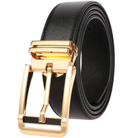 HKM-672979 Men's Leather Needle Buckle Strap Belt, Model LY35-000012-3, Durable and Stylish Design