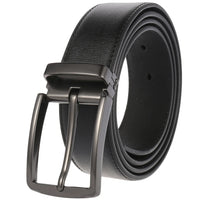 HKM-672979 Men's Leather Needle Buckle Strap Belt, Model LY35-000012-3, Durable and Stylish Design