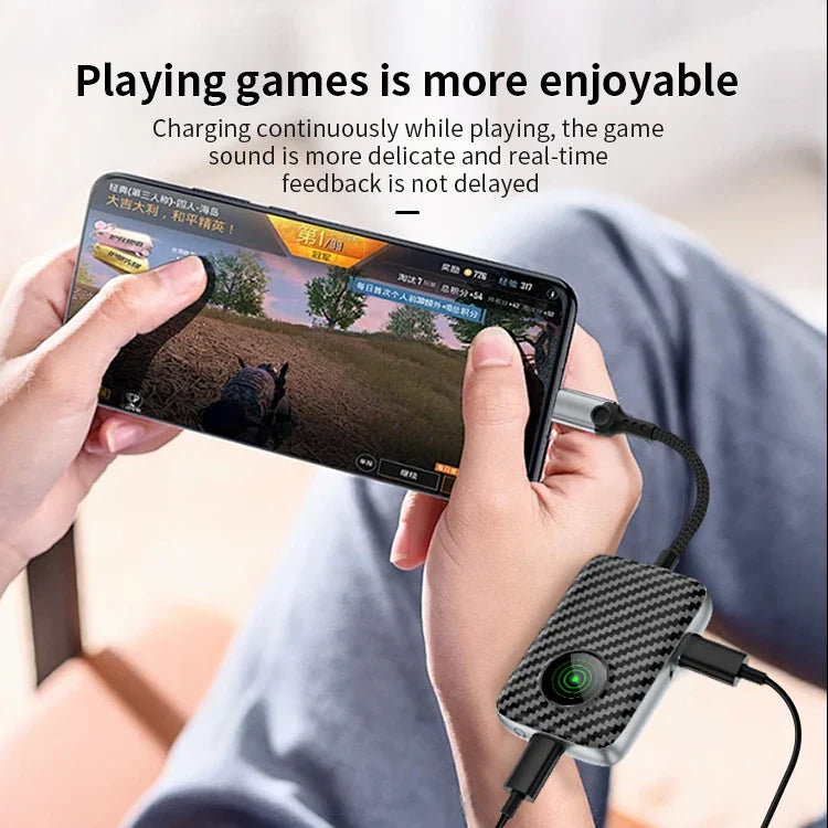 KTX-703635 8-Pin Audio Aux Splitter Adapter for iPhone - 2-in-1 Headphone Jack with Luminous USB Cable