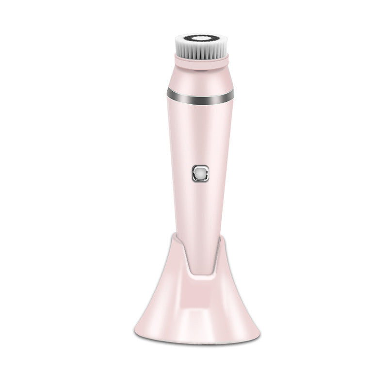 HKM-741523 Ultrasound Rechargeable Facial Cleanser with Multiple Brush Heads and USB Charging