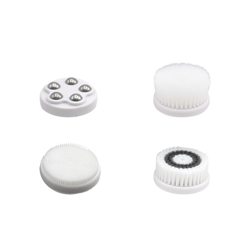 HKM-741523 Ultrasound Rechargeable Facial Cleanser with Multiple Brush Heads and USB Charging