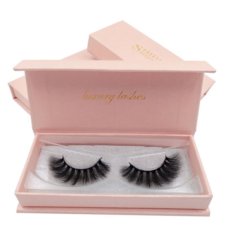 HKM-993427 3D Mink Hair Thick Eyelashes - Model #62, Cotton Stem, 1 Pair, 1.4cm Length