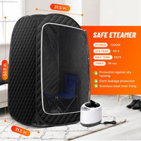 HKM-084499 Portable Full Body Steam Sauna Tent with 2.6L Steam Generator, Remote Control, and Folding Chair