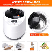 HKM-084499 Portable Full Body Steam Sauna Tent with 2.6L Steam Generator, Remote Control, and Folding Chair