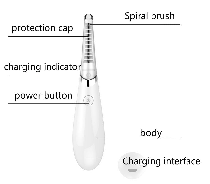 HKM-002515 Electric Eyelash Curler - Quick Heating, Portable and Safe Eye Makeup Tool