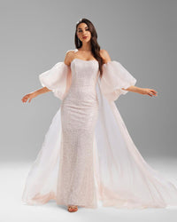 HKM-660307 Elegant Pink Women's Dress with Luxurious Design and Stylish Fit