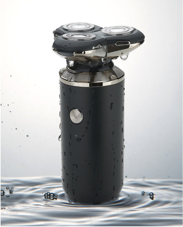 HKM-050579 Rechargeable Lithium Shaver with 3 Rotating Blades and Waterproof Design