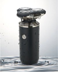 HKM-050579 Rechargeable Lithium Shaver with 3 Rotating Blades and Waterproof Design