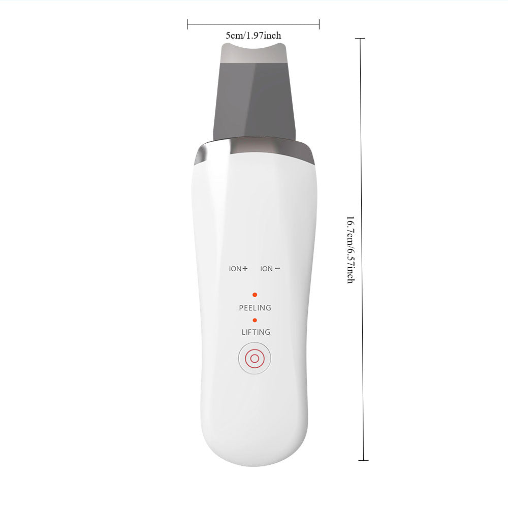 HKM-132435 Ultrasonic Skin Scrubber Face Spatula for Deep Cleaning and Lifting, Handheld Mini Facial Tool with USB Charging