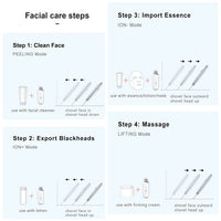 HKM-132435 Ultrasonic Skin Scrubber Face Spatula for Deep Cleaning and Lifting, Handheld Mini Facial Tool with USB Charging