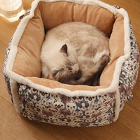 HKM-300627 Cozy Multi-functional Cat Hammock Nest with Semi-Enclosed Design