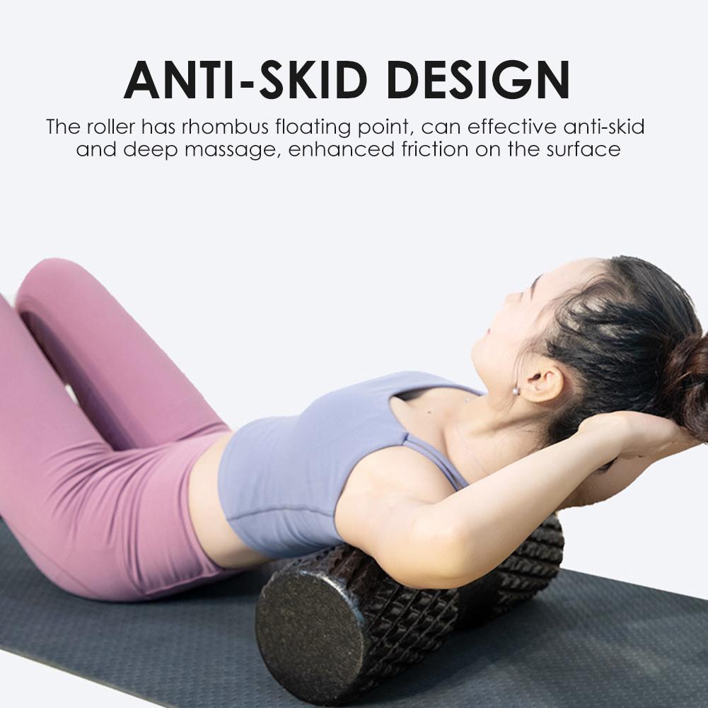 HKM-606611 Glossy Black EPP Yoga Column for Enhanced Massage and Support
