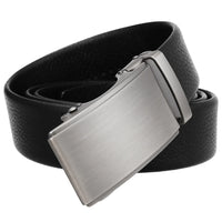 HKM-192659 Men's Automatic Buckle Belt with Zinc Alloy Buckle and First Layer Cowhide Leather