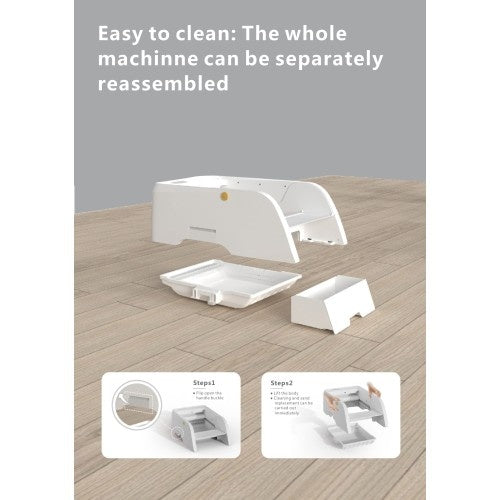 HKM-020371 Smart Litter Box with Wide Opening and Automatic Cleaning Feature for Cats
