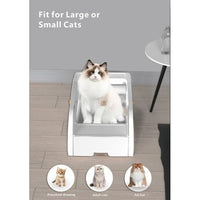 HKM-020371 Smart Litter Box with Wide Opening and Automatic Cleaning Feature for Cats