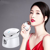 HKM-239635 Ultrasonic Electric Face Cleansing Device with Temperature Sensor in Pearl White