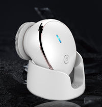 HKM-239635 Ultrasonic Electric Face Cleansing Device with Temperature Sensor in Pearl White