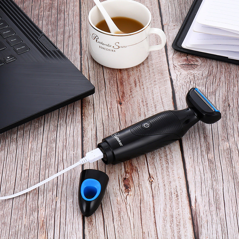 HKM-883283 Multi-Functional Waterproof USB Rechargeable Portable Electric Shaving Razor with Accessories
