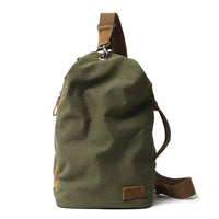 HKM-369171 Retro Canvas Crossbody Shoulder Bag for Men, Casual Outdoor Chest Bag