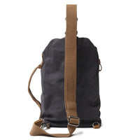 HKM-369171 Retro Canvas Crossbody Shoulder Bag for Men, Casual Outdoor Chest Bag