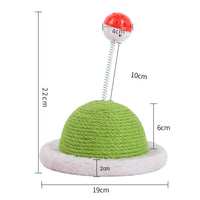 HKM-724307 Sisal Cat Claw Ball - Durable 12cm Round Scratching Toy with Plush and Foam Elements