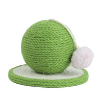 HKM-724307 Sisal Cat Claw Ball - Durable 12cm Round Scratching Toy with Plush and Foam Elements