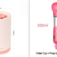 HKM-333139 Pet Foot Washing Cup - Plastic Cleaner for Small and Large Dogs in Green, Pink, and Gray