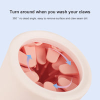 HKM-333139 Pet Foot Washing Cup - Plastic Cleaner for Small and Large Dogs in Green, Pink, and Gray