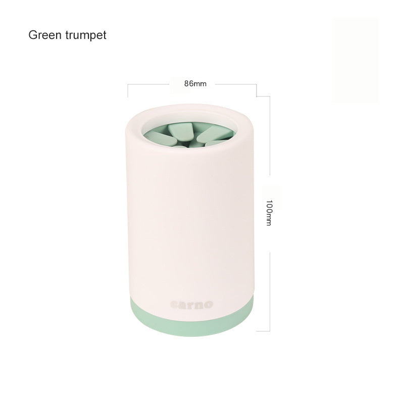 HKM-333139 Pet Foot Washing Cup - Plastic Cleaner for Small and Large Dogs in Green, Pink, and Gray