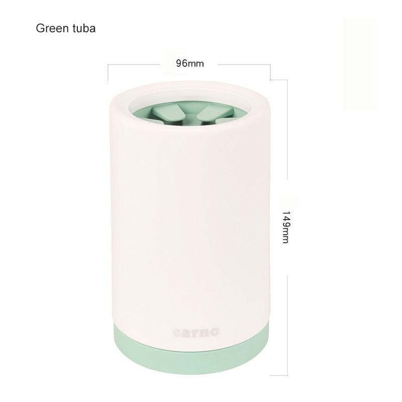 HKM-333139 Pet Foot Washing Cup - Plastic Cleaner for Small and Large Dogs in Green, Pink, and Gray