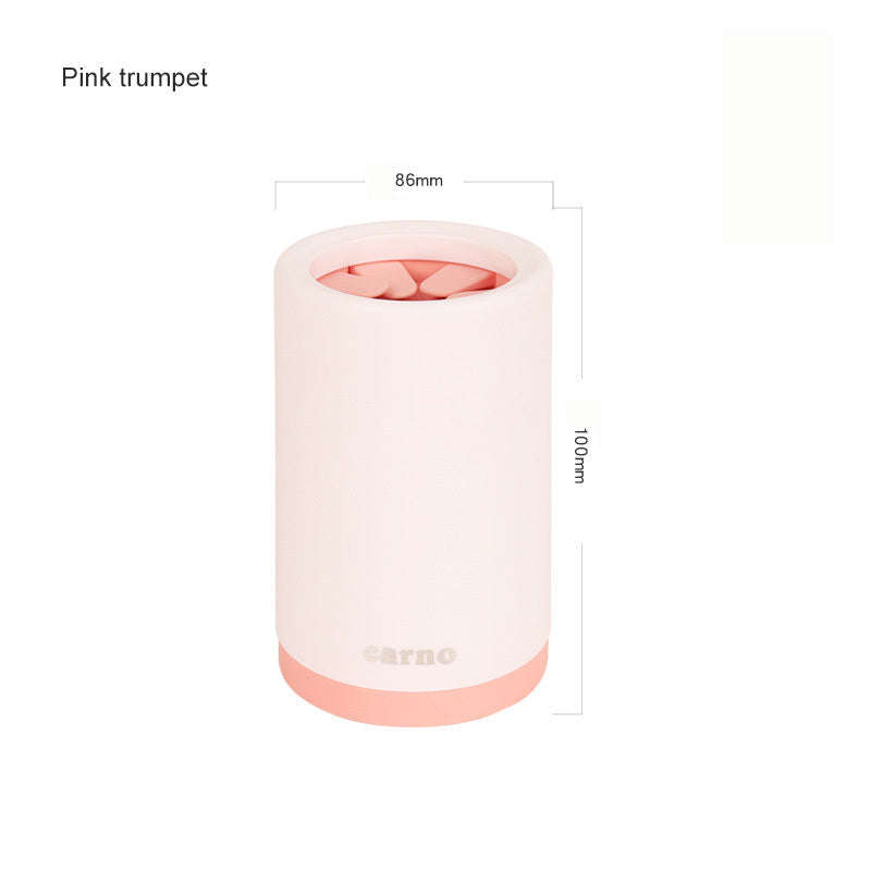 HKM-333139 Pet Foot Washing Cup - Plastic Cleaner for Small and Large Dogs in Green, Pink, and Gray