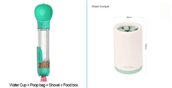 HKM-333139 Pet Foot Washing Cup - Plastic Cleaner for Small and Large Dogs in Green, Pink, and Gray