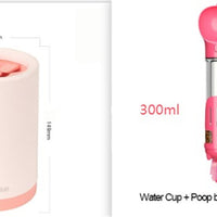 HKM-333139 Pet Foot Washing Cup - Plastic Cleaner for Small and Large Dogs in Green, Pink, and Gray