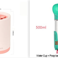 HKM-333139 Pet Foot Washing Cup - Plastic Cleaner for Small and Large Dogs in Green, Pink, and Gray