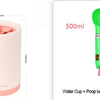 HKM-333139 Pet Foot Washing Cup - Plastic Cleaner for Small and Large Dogs in Green, Pink, and Gray