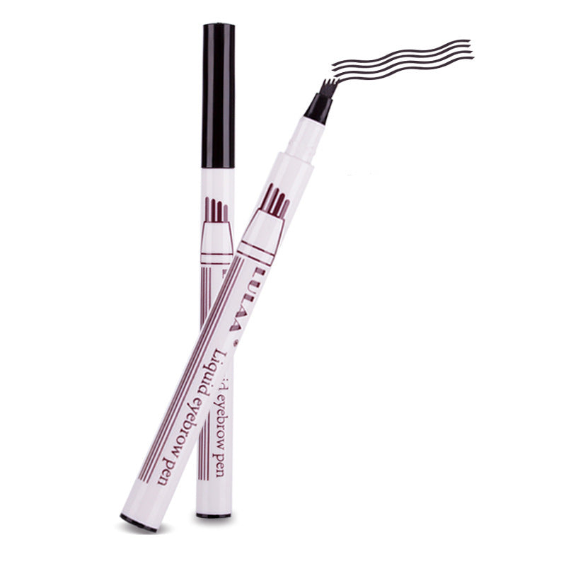 HKM-282579 Waterproof Four-Claw Eyebrow Pencil in Dark Gray - Precision Makeup Tool