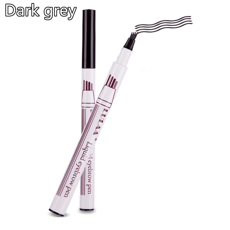 HKM-282579 Waterproof Four-Claw Eyebrow Pencil in Dark Gray - Precision Makeup Tool