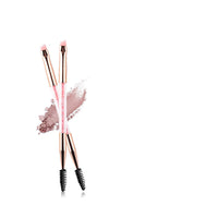 HKM-576339 Double-Ended Makeup Brush with Long Handle and Soft Fibers for Precise Application