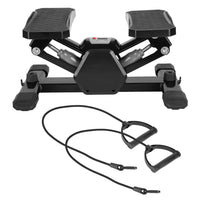 HKM-702611 Compact Mini Stepper with Resistance Bands - Quiet Home Workout Equipment with Digital Timer, Supports 330.7 lbs