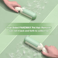 HKM-675475 Reusable Pet Hair Remover Roller with Non-Slip Handle and Self-Cleaning Base for Easy Fur Removal from Furniture and Car Seats