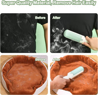HKM-675475 Reusable Pet Hair Remover Roller with Non-Slip Handle and Self-Cleaning Base for Easy Fur Removal from Furniture and Car Seats