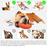 HKM-578451 Durable Indestructible Dog Chew Toy for Aggressive Chewers - Dual Function Rubber Toy for Teeth Cleaning and Squeaky Fun
