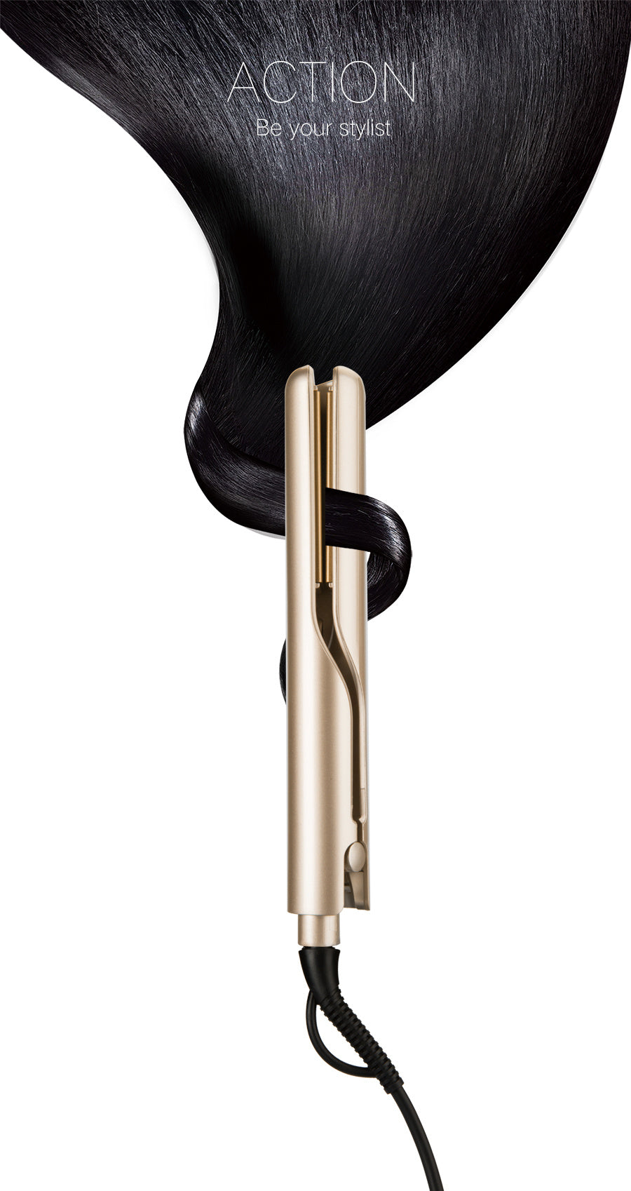 HKM-470547 Tourmaline Ceramic Curling Iron for Wet & Dry Hair, 16MM-20MM Diameter