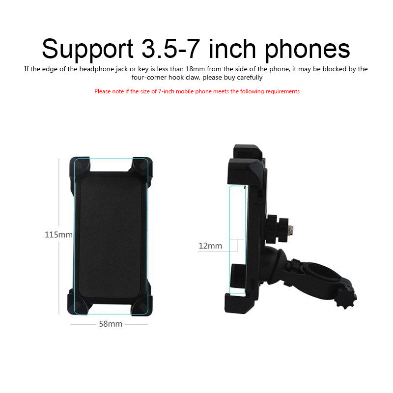 HKM-657811 Universal Bicycle Phone Holder - Adjustable Mount for Smartphones