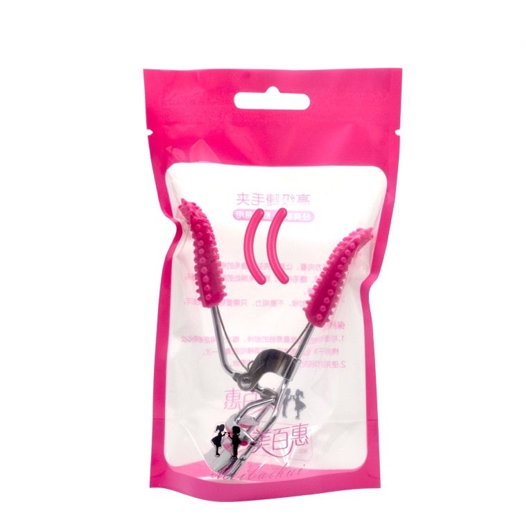 HKM-640723 Carbon Steel Eyelash Curler with Plastic Handle - Available in Multiple Colors