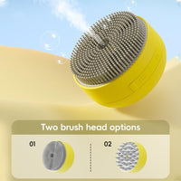 HKM-477715 Rechargeable 3-in-1 Cat Steaming Brush for Hair Removal and Massage, Silicone Design for Cats and Dogs