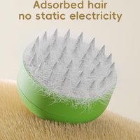 HKM-477715 Rechargeable 3-in-1 Cat Steaming Brush for Hair Removal and Massage, Silicone Design for Cats and Dogs